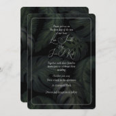 Moody Monsteras Waterverf bruiloft uitnodiging (Voorkant / Achterkant)