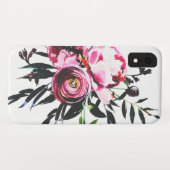 Moody Moody  Waterverf Pink Floral Case-Mate iPhone Case (Achterkant (horizontaal))