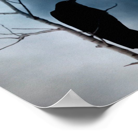 Moody Moon en Crow Poster (Hoek)