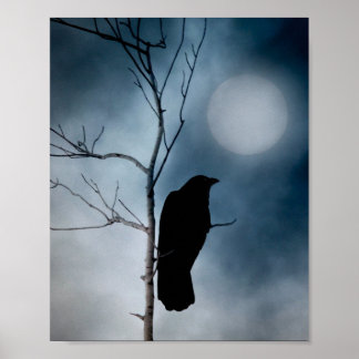 Moody Moon en Crow Poster