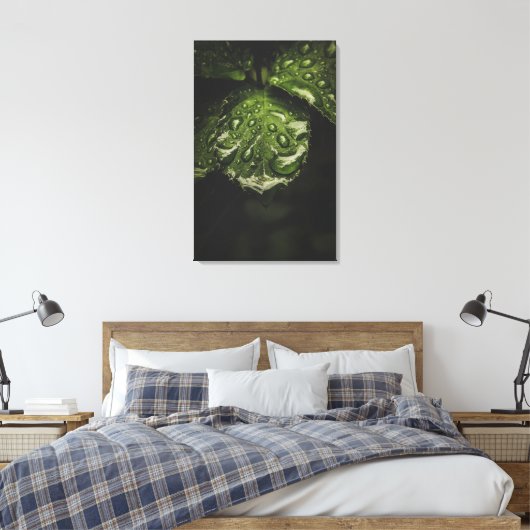 Moody Morning Dew-canvas printkunst Canvas Afdruk (Insitu (Slaapkamer))