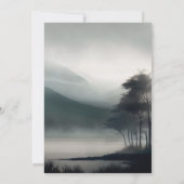 Moody Mountain Donker Esthetische Woodland bruilof Kaart (Achterkant)