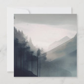 Moody Mountain Donker Esthetische Woodland bruilof Save The Date (Achterkant)