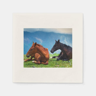 Moody Mountain Horses: Een fijne kunst reis  Servet