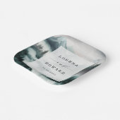 Moody Mountain Moonlit Pine Forest Wedding Papieren Bordje (Gebogen)