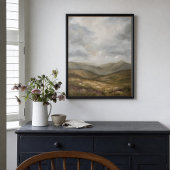 Moody Mountain Valley Wildflower Poster