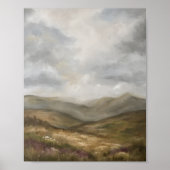 Moody Mountain Valley Wildflower Poster (Voorkant)