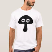 Moody Mushroom Face Silhouette Niet Grappig T-shirt (Voorkant)