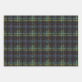 Moody Mushrooms Bourgondië en Green Plaid Inpakpapier Vel (Voorkant 2)