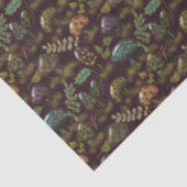 Moody Mushrooms Dark Bourgondië Salie Foliage Scha Tissuepapier (Detail)