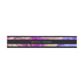 Moody Named Black Purple Pink Bruiloft Uitnodigingen Wikkel (Vlak)