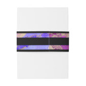 Moody Named Black Purple Pink Bruiloft Uitnodigingen Wikkel (Achterkant Voorbeeld)