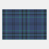 Moody Navy and Teal Dark Tartan Christmas Inpakpapier Vel (Voorkant)