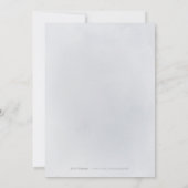 Moody navy minimale botanische bruinbruiloft kaart (Achterkant)