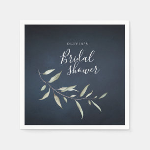 moody navy minimale griekse vrijgezellenfeest servet