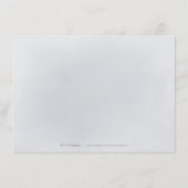 Moody navy minimale groene accommodatie informatiekaartje (Achterkant)