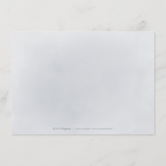 Moody navy minimale groene accommodatie informatiekaartje (Achterkant)