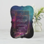 Moody Nebula van de uitnodiging van het huwelijk (Staand voorkant)