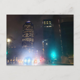 Moody Night Scene, Dallas, Texas Briefkaart