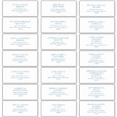 Moody Ocean Blue Font Guest Address Sticker (Voorkant)