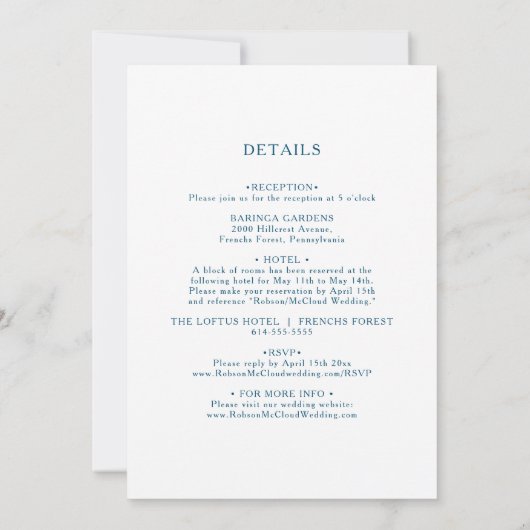 Moody Ocean Waterverf Alles In Een Bruiloft Kaart (Achterkant)