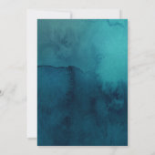 Moody Ocean Waterverf Bruids Tea Party Uitnodiging (Achterkant)