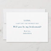 Moody Ocean Waterverf bruidsmeisje voorstel Kaart (Achterkant)