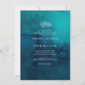 Moody Ocean Waterverf bruiloft uitnodiging (Voorkant)