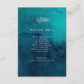 Moody Ocean Waterverf Bruiloft Wishing Well Kaart (Voorkant)