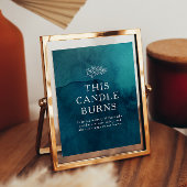 Moody Ocean Waterverf Deze kaars branden rond Poster