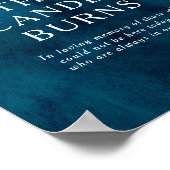 Moody Ocean Waterverf Deze kaars branden rond Poster (Hoek)