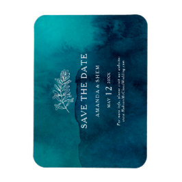 Moody Ocean Waterverf Flexible Save the Date Magneet