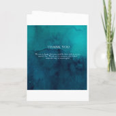 Moody Ocean Waterverf Folded Wedding Programme Programma (Achterkant)