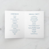Moody Ocean Waterverf Folded Wedding Programme Programma (Binnen)