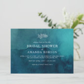 Moody Ocean Waterverf Horizontaal Vrijgezellenfees Kaart (Staand voorkant)