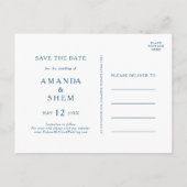 Moody Ocean Waterverf Save the Date Briefkaart (Achterkant)