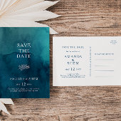 Moody Ocean Waterverf Save the Date Briefkaart