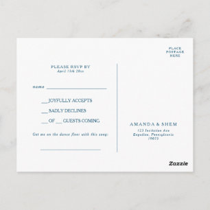 Moody Ocean Waterverf Song Request RSVP Briefkaart