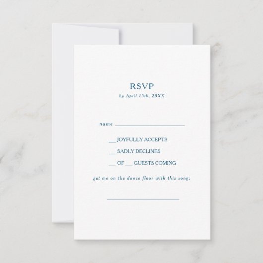 Moody Ocean Waterverf Song Request RSVP Card (Voorkant)