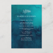 Moody Ocean Waterverf Trouwschema van evenementen Informatiekaartje (Voorkant)