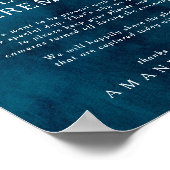 Moody Ocean Waterverf Unplugged Ceremony Sign Poster (Hoek)