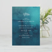 Moody Ocean Waterverf vond alles in één keer Kaart (Staand voorkant)