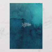 Moody Ocean Waterverf Wedding Advice Card Advieskaart (Achterkant)