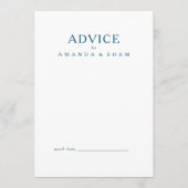 Moody Ocean Waterverf Wedding Advice Card Advieskaart (Voorkant)