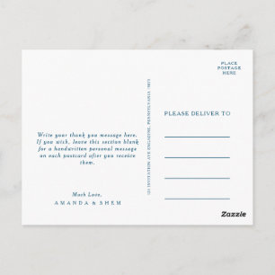 Moody Ocean Waterverf Wedding Bedankt Briefkaart