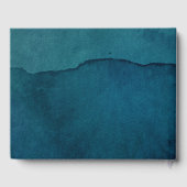 Moody Ocean Waterverf Wedding Guest Book Gastenboek (Achterkant)