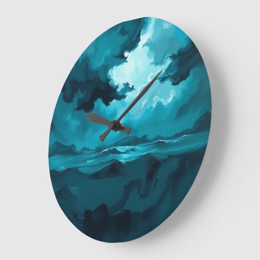 Moody Ocean Waves Under Stormy Sky – Abstract Seas Grote Klok (Hoek)