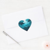 Moody Ocean Waves Under Stormy Sky – Abstract Seas Hart Sticker (Envelop)