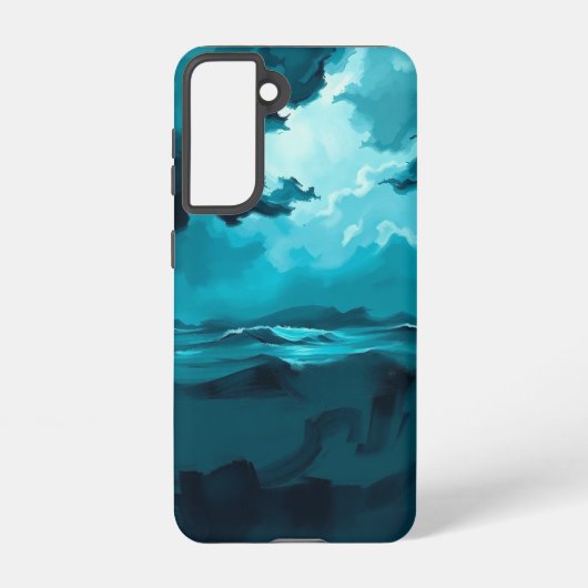 Moody Ocean Waves Under Stormy Sky – Abstract Seas Samsung Galaxy Hoesje (Achterkant)