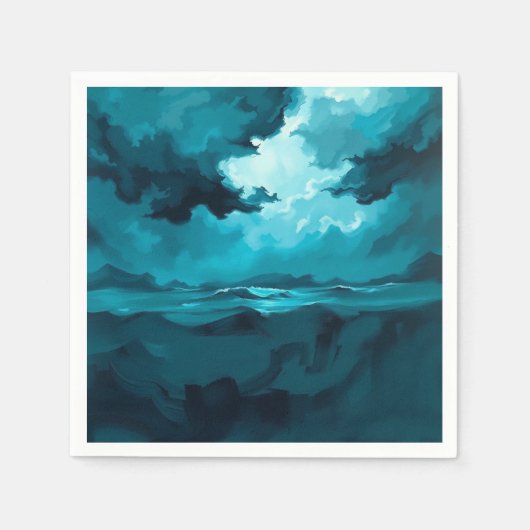 Moody Ocean Waves Under Stormy Sky – Abstract Seas Servet (Voorkant)